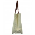 9220- CREAM CANVAS TOTE BAG